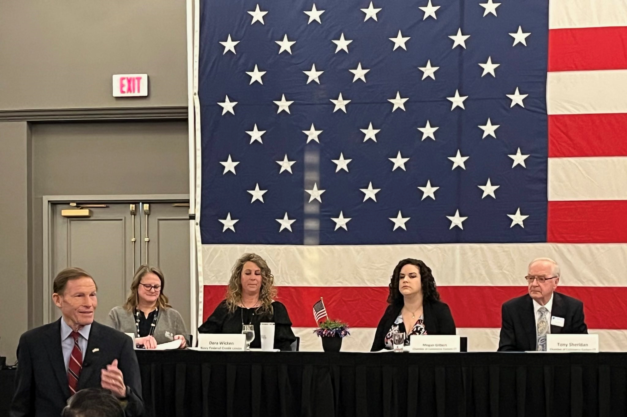 Blumenthal attended a Military Appreciation Breakfast hosted by the Eastern CT Chamber of Commerce. 